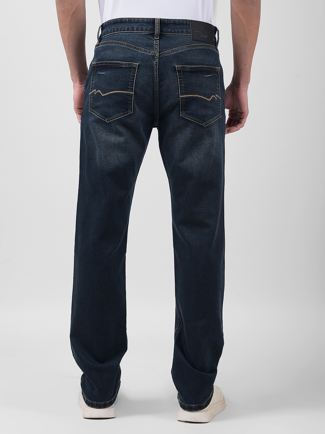 Numero Uno Men Solid Dark Blue Jeans